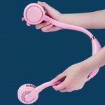 Wholesale Portable Neck Fan, Personal Bladeless Cooling Fans, Battery Powered Rechargeable USB Fan, Hand Free Wearable Fan for Outdoors Travel Sports (Pink)
